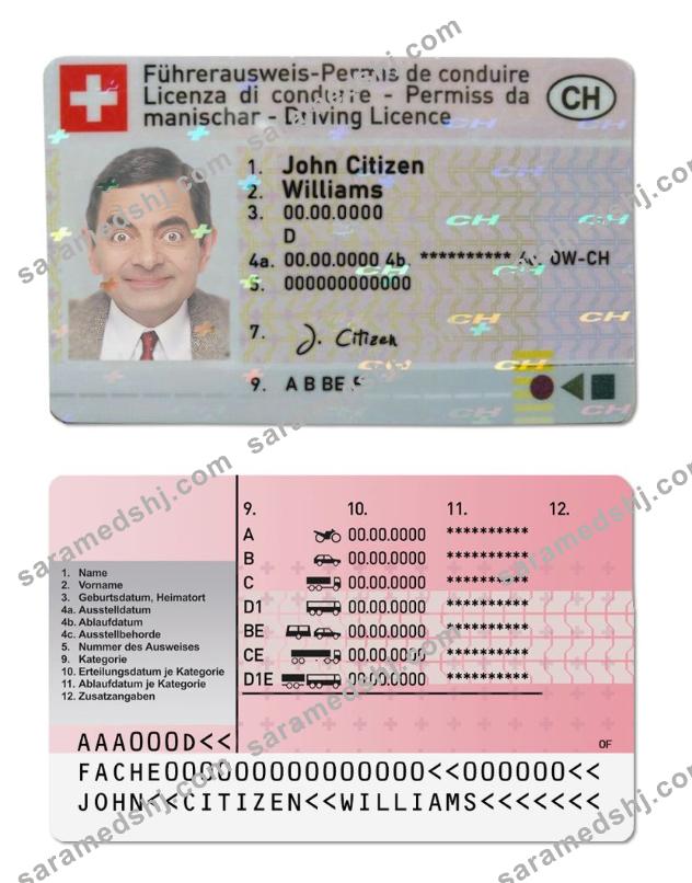 Switzerland driving license